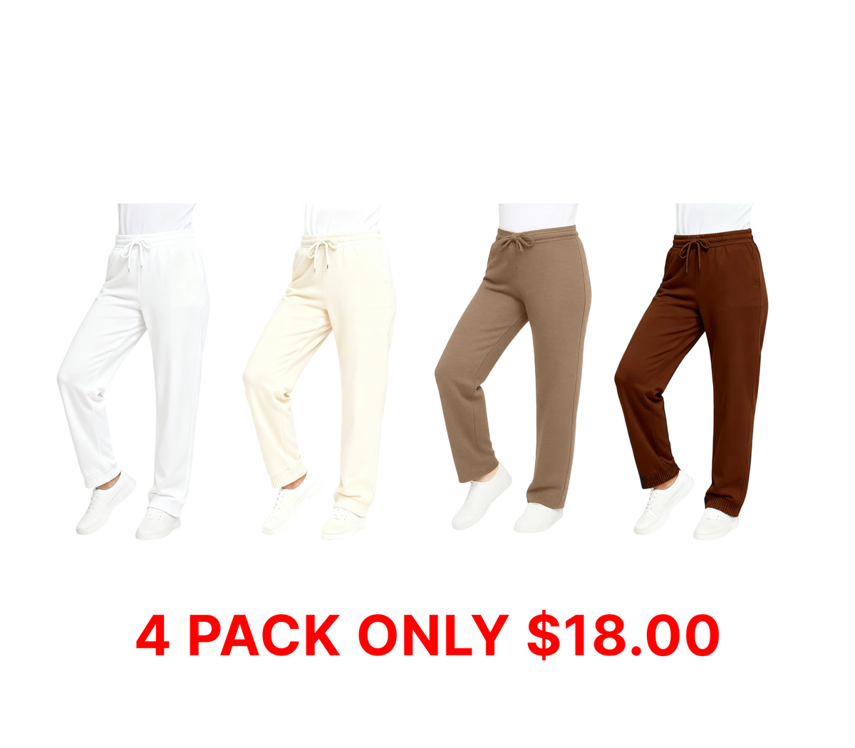 Women's 4-Pack Sweatpants