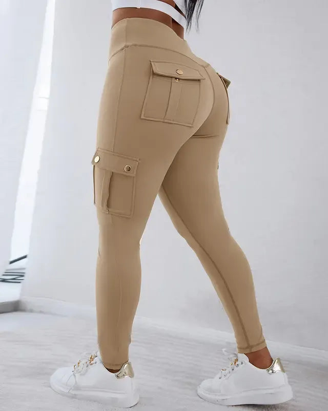 Women's Butt Lifting Leggings with Flap Pockets