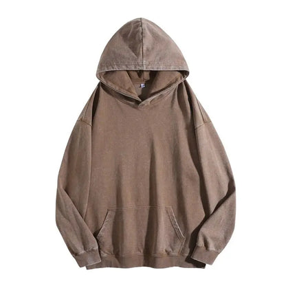 Women's Oversized Acid Wash Cotton Hoodie