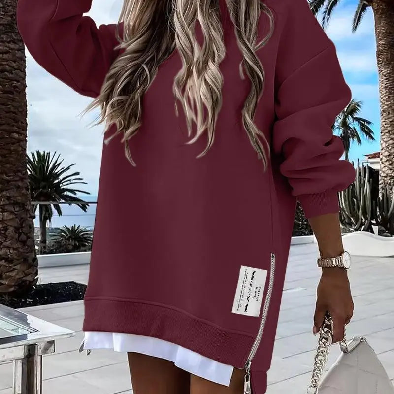 Womens Long Sleeve Pullover Sweatshirt