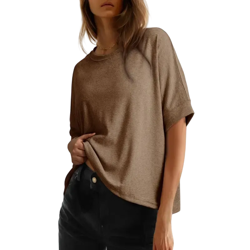 2026 New Women's Loose Fit Plus Size Basic T-Shirt