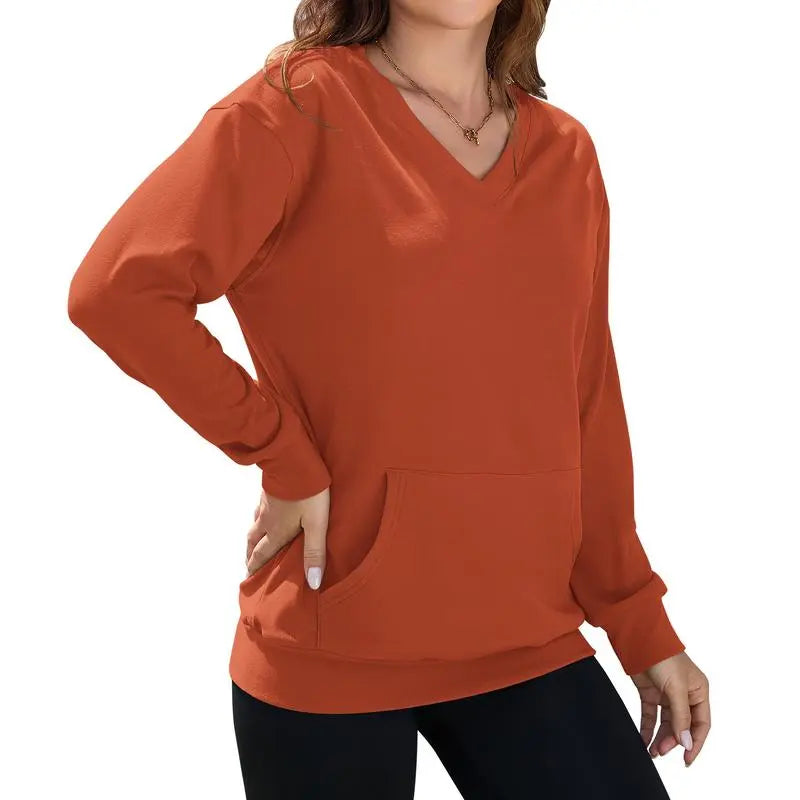 Women's Hoodless V-neck Sweatshirt