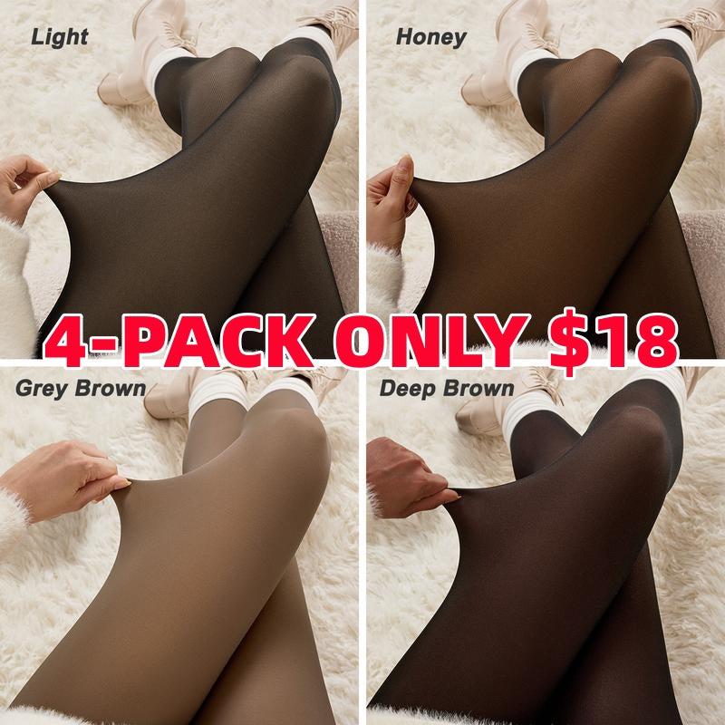 Fleece Lined Tights One-Lined Seams both front and back
