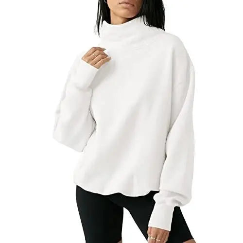 Women's Oversized Turtleneck Sweatshirt