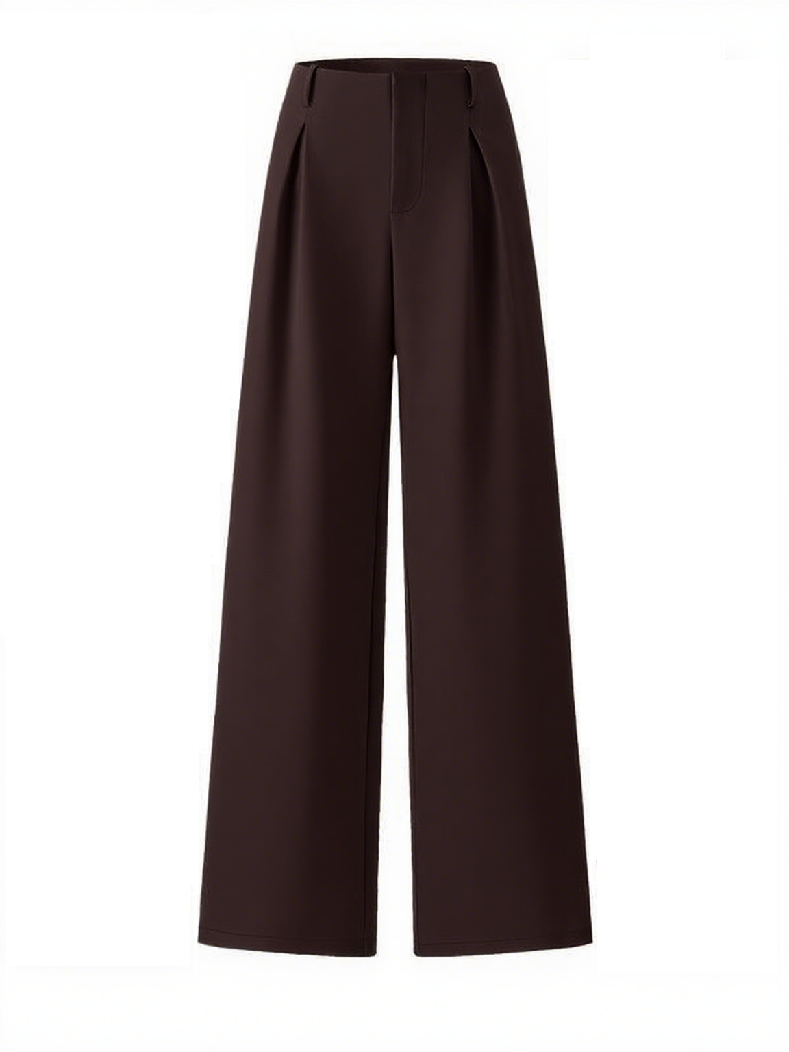 Women's Solid Color Plicated Pocket Wide Leg Pants