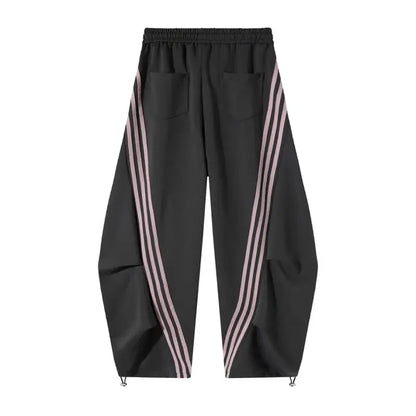 Flooo Loose Wide Leg Striped Track Pants