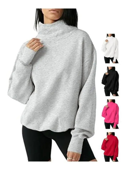 Women's Oversized Turtleneck Sweatshirt