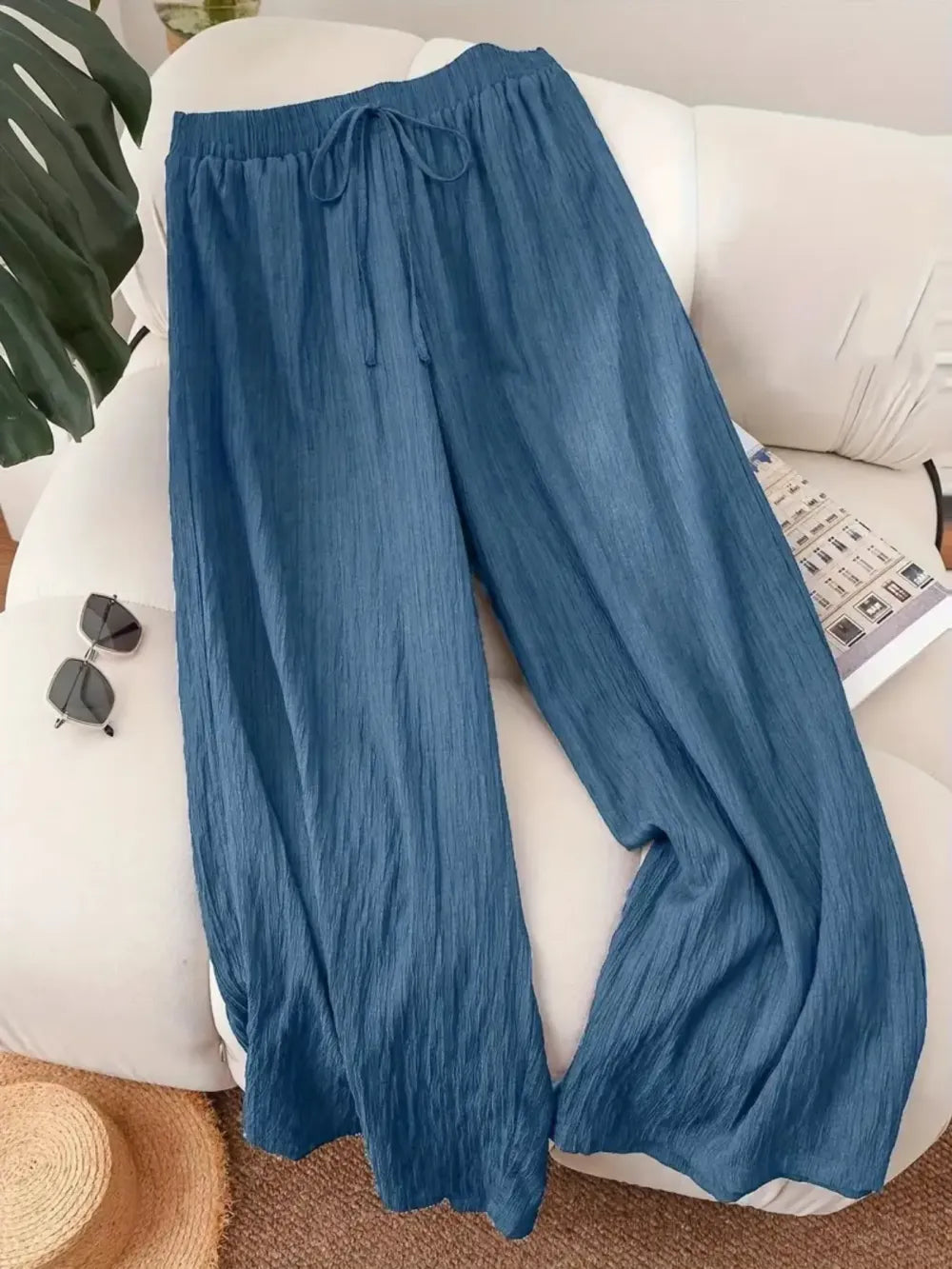 Women's Solid Color Wide Leg Pants