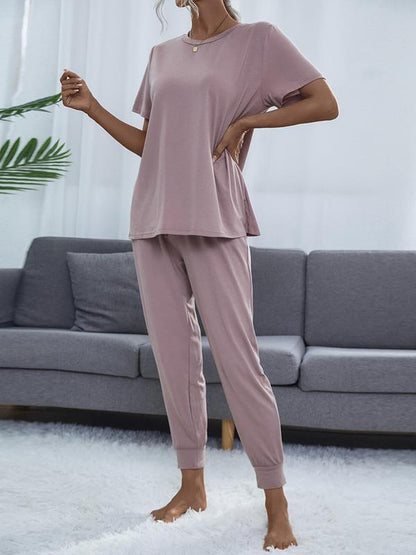 Women's Comfortable Solid Color Lounge Set