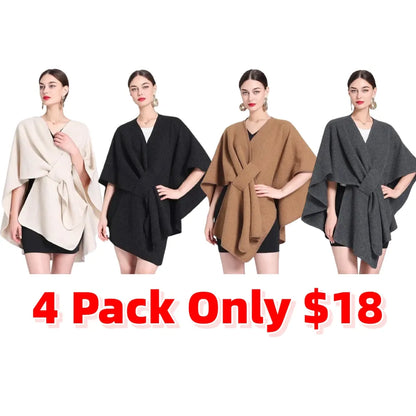Women's Solid Color Cape Shawl