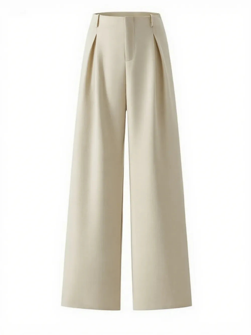 Women's Solid Color Plicated Pocket Wide Leg Pants