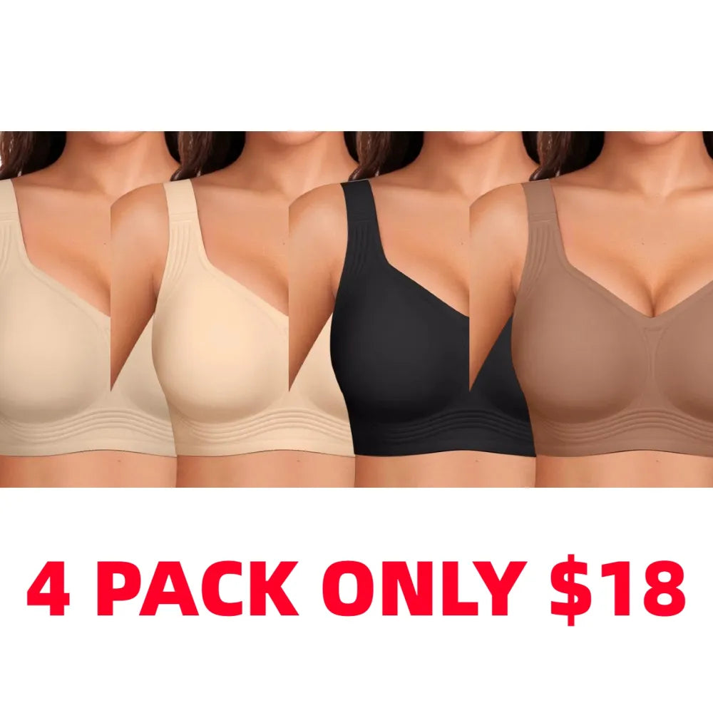 Women Wirefree Bras for Women Full Coverage No Underwire Everyday Bras Comfortable Wireless Padded Bras