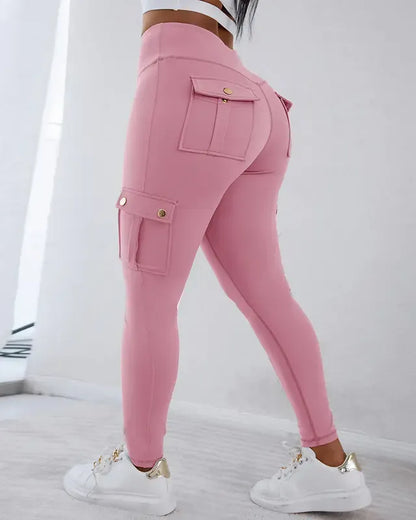 Women's Butt Lifting Leggings with Flap Pockets