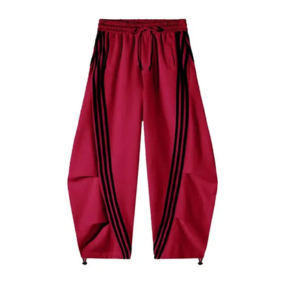 Flooo Loose Wide Leg Striped Track Pants