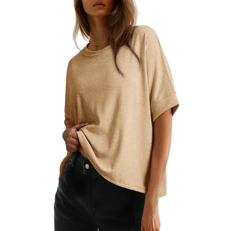 2026 New Women's Loose Fit Plus Size Basic T-Shirt