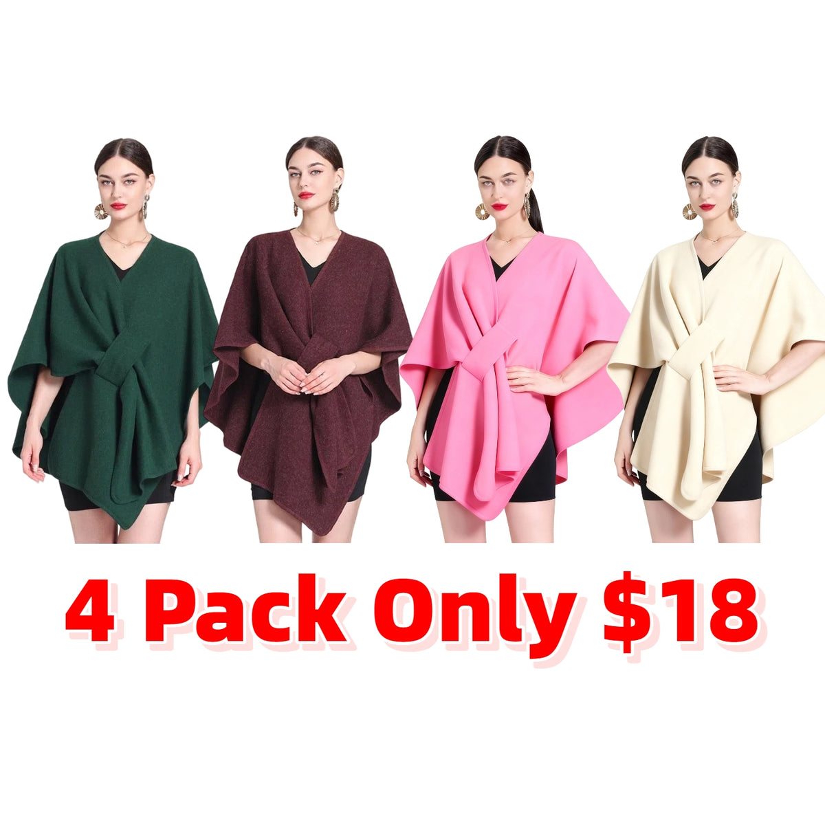 Women's Solid Color Cape Shawl