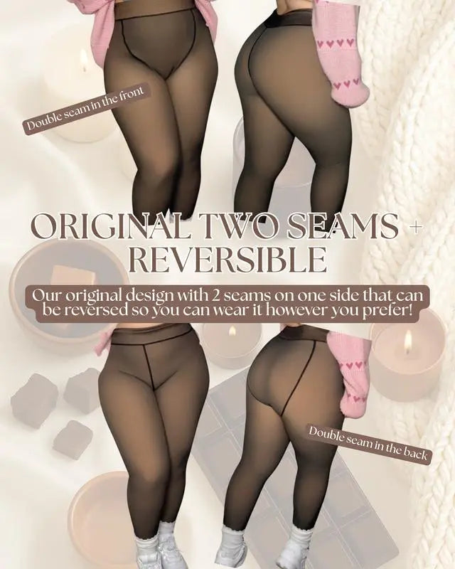 Magic Fleece Lined Leggings(NEW COMPRESSION BAND & ONE SEAM OPTION!)