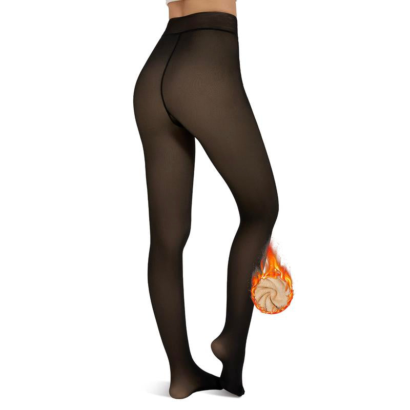 Fleece Lined Tights One-Lined Seams both front and back