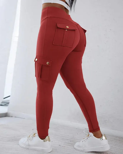 Women's Butt Lifting Leggings with Flap Pockets