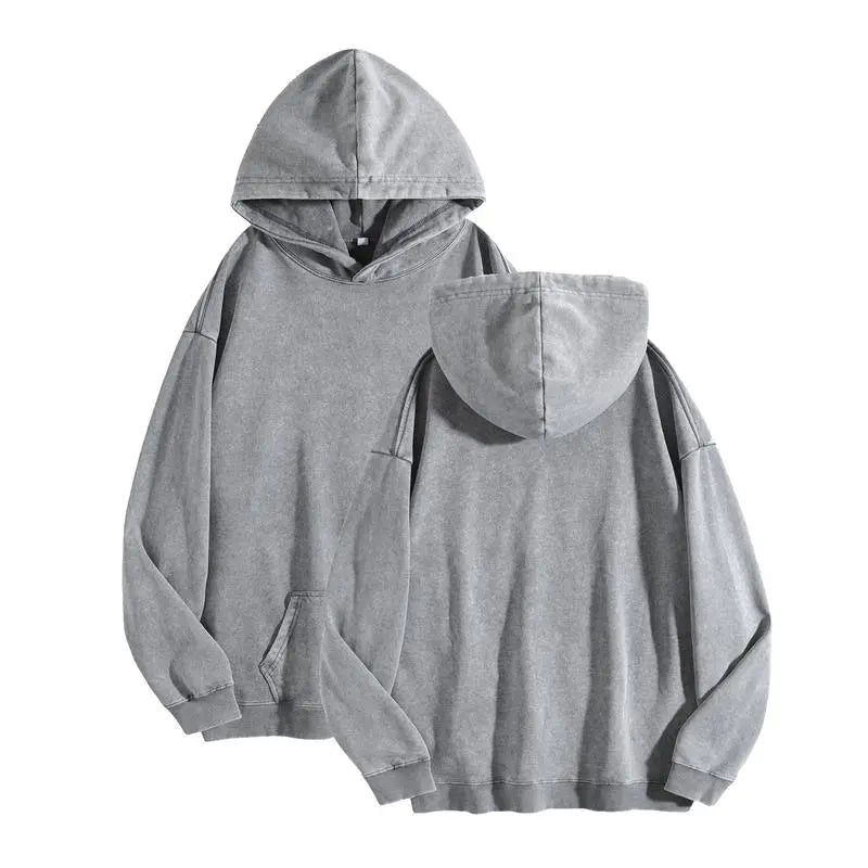 Women's Oversized Acid Wash Cotton Hoodie