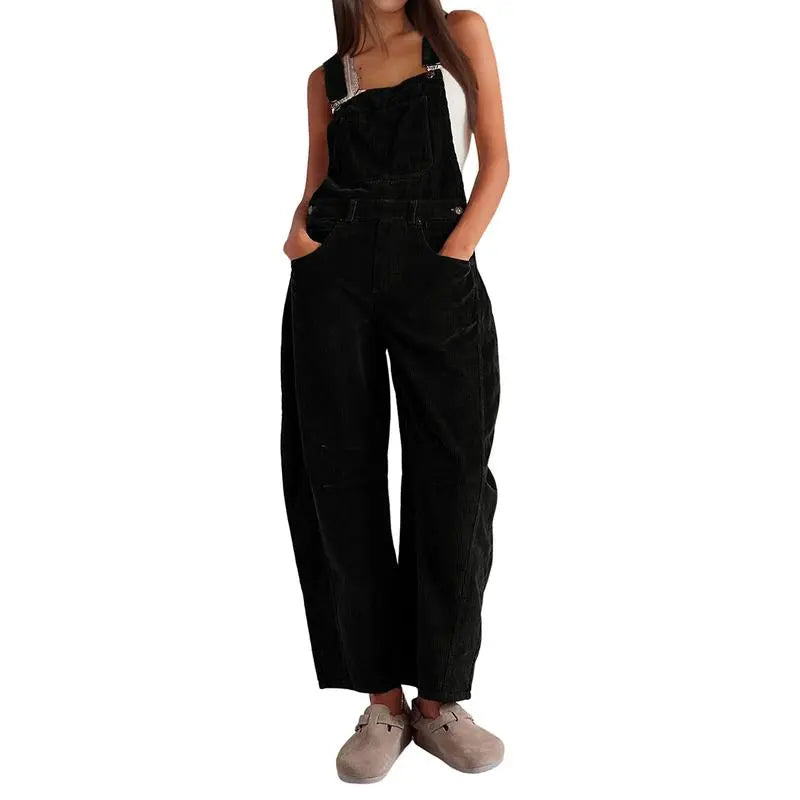 ✨Women's Corduroy Overalls Barrel Wide Leg Bib Pants🔥