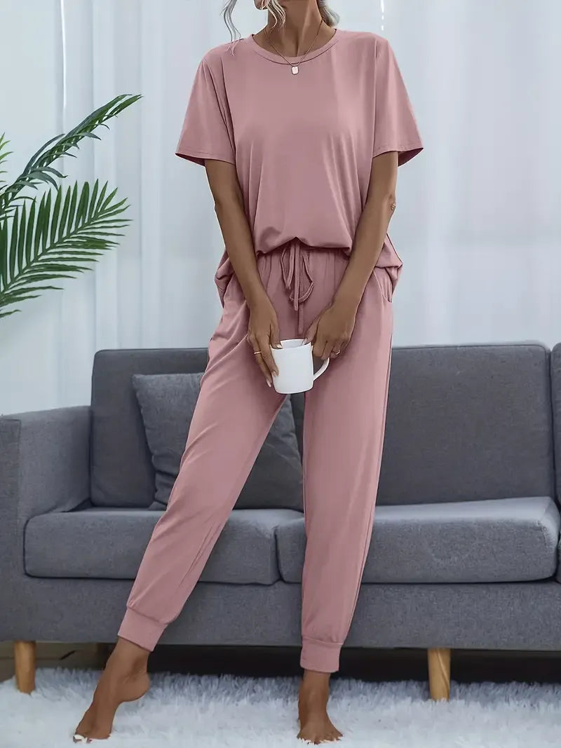 Women's Comfortable Solid Color Lounge Set