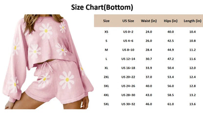 Comfortable Two-Piece SeT-Long-Sleeve Top and Shorts