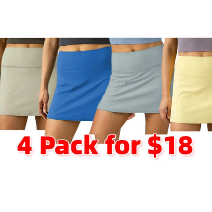 Women's High Waisted Tennis Skirts Built-in Shorts with Pockets Golf Skorts Activewear Outdoor