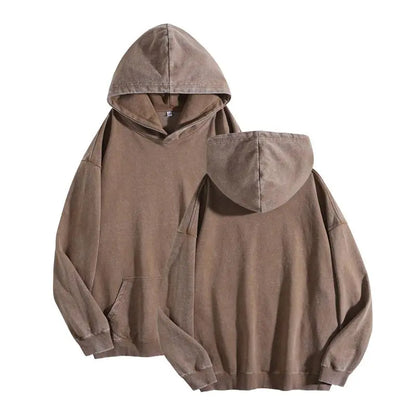 Women's Oversized Acid Wash Cotton Hoodie