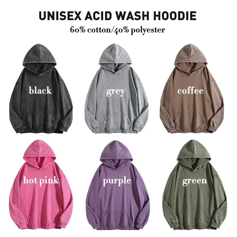 Unisex acid washed hoodie