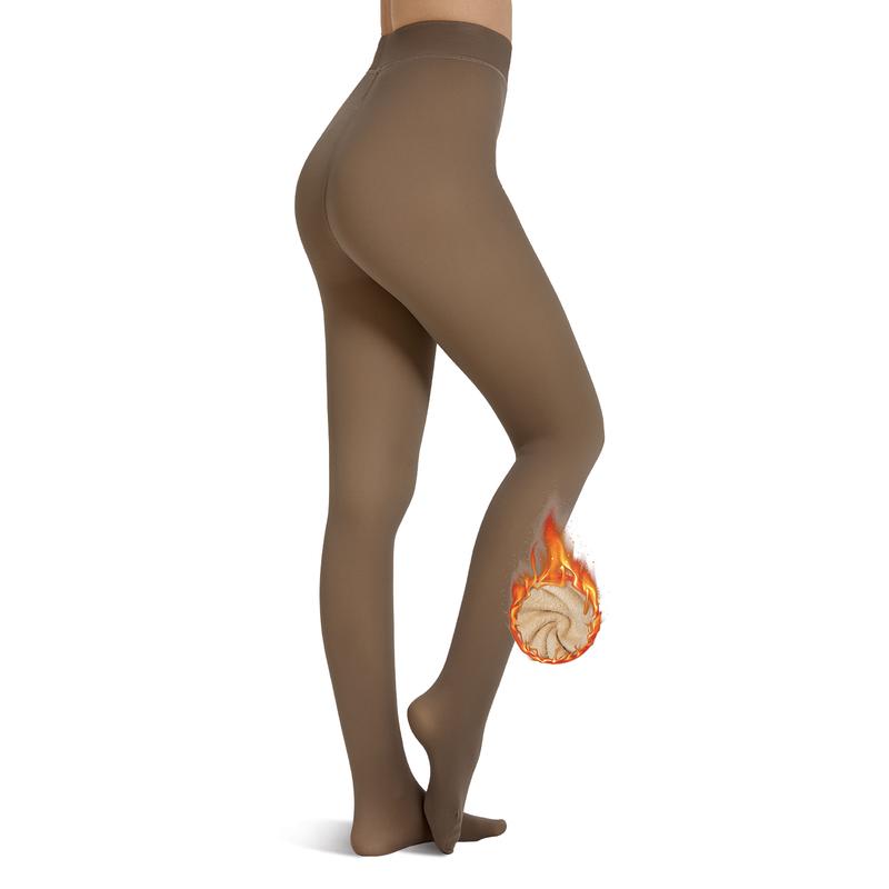 Fleece Lined Tights One-Lined Seams both front and back