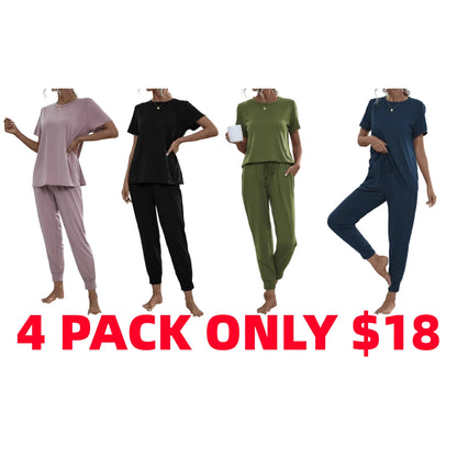 Women's Comfortable Solid Color Lounge Set