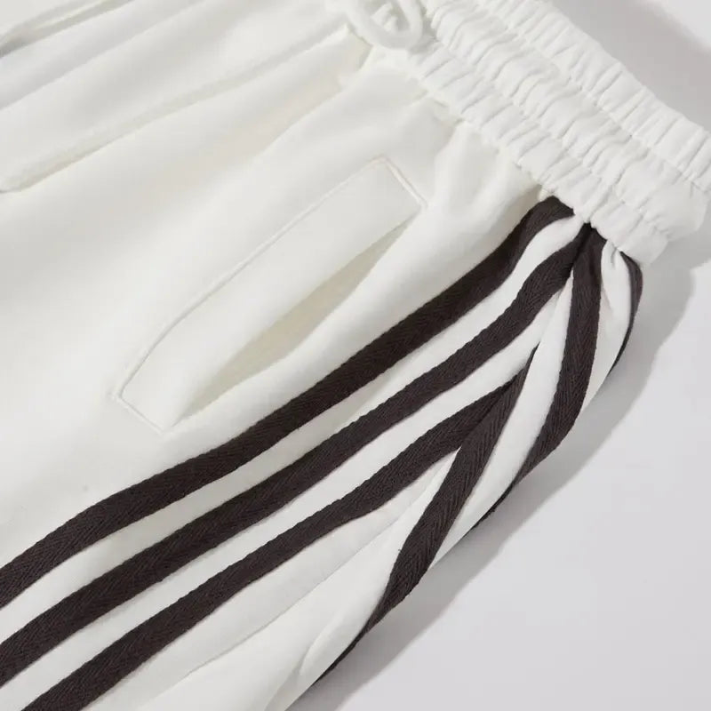 Flooo Loose Wide Leg Striped Track Pants
