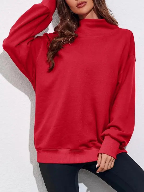 Women's Oversized Turtleneck Sweatshirt
