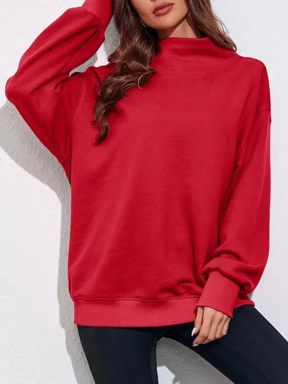 Women's Oversized Turtleneck Sweatshirt