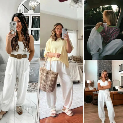 🔥8- PACK Women's Harem Barrel Pants