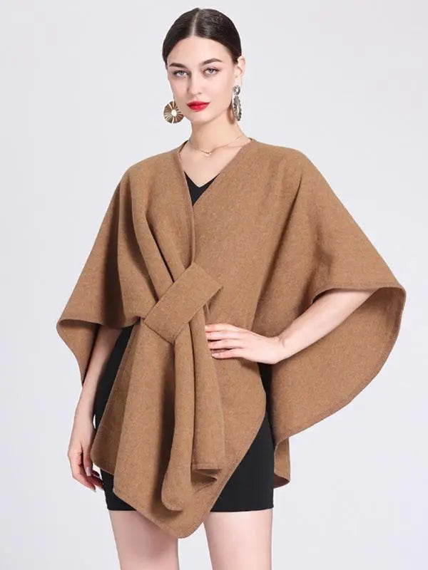 Women's Solid Color Cape Shawl
