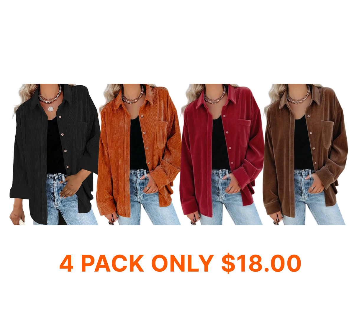Women’s Preppy Collared Blouse – Minimalist 80s Style Button Down Shirt