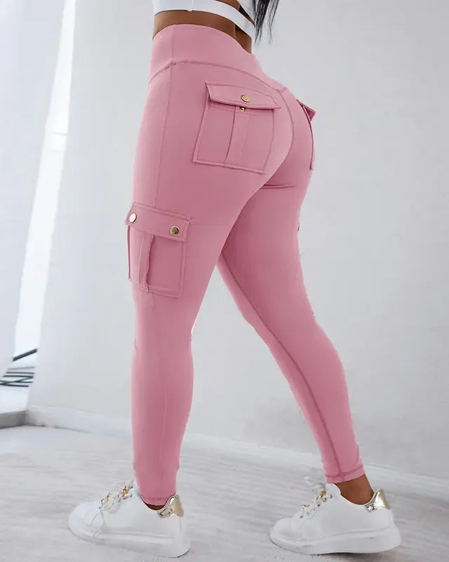 Women's Butt Lifting Leggings with Flap Pockets