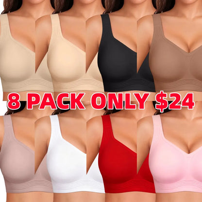 Women Wirefree Bras for Women Full Coverage No Underwire Everyday Bras Comfortable Wireless Padded Bras