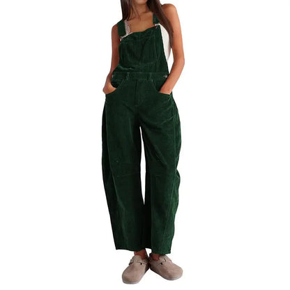 ✨Women's Corduroy Overalls Barrel Wide Leg Bib Pants🔥