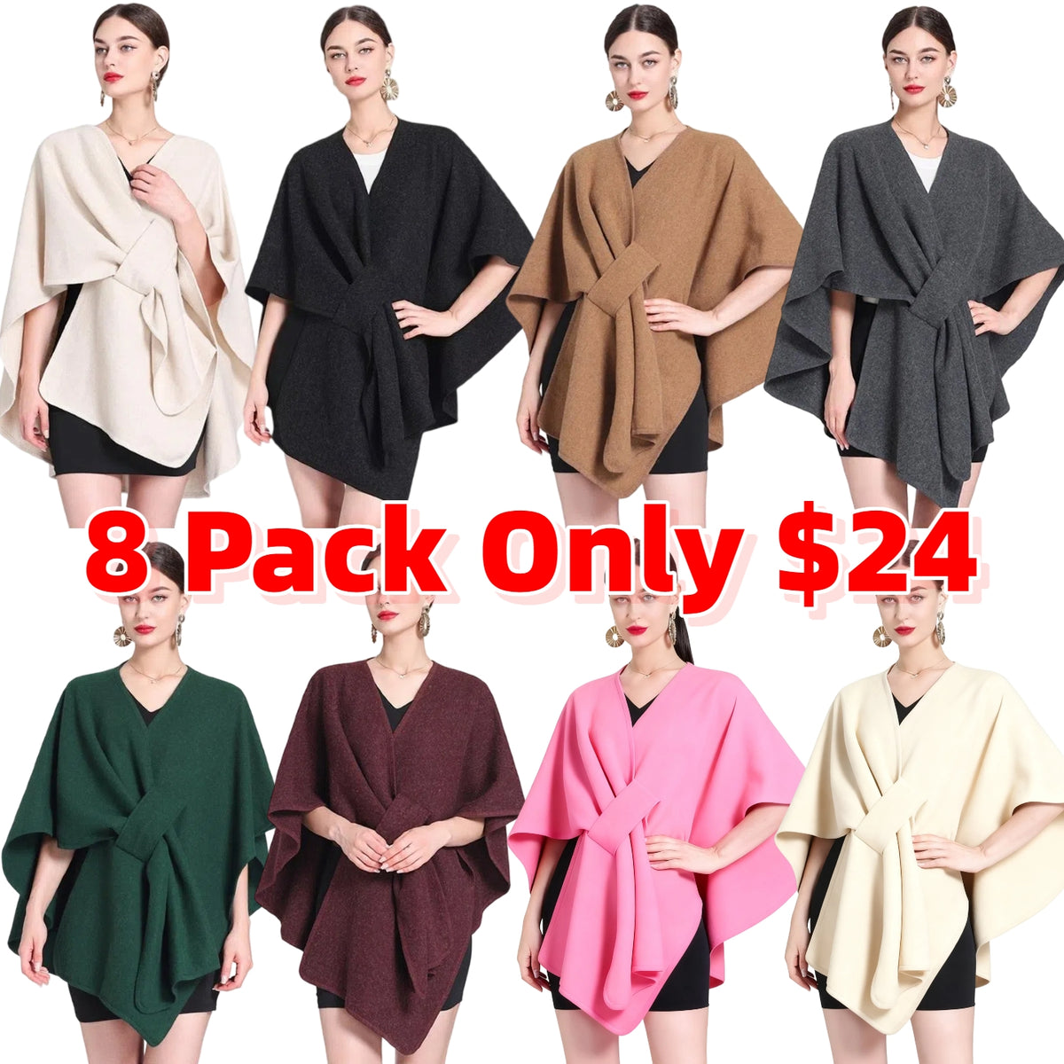 Women's Solid Color Cape Shawl