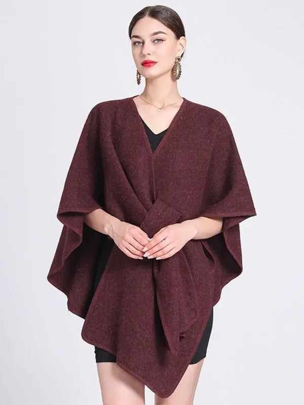 Women's Solid Color Cape Shawl