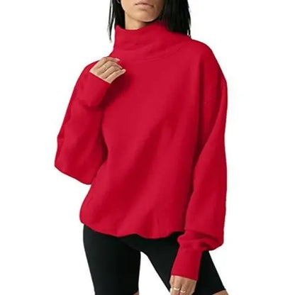 Women's Oversized Turtleneck Sweatshirt