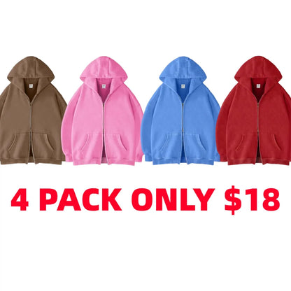 Unisex Oversized zip up hoodie