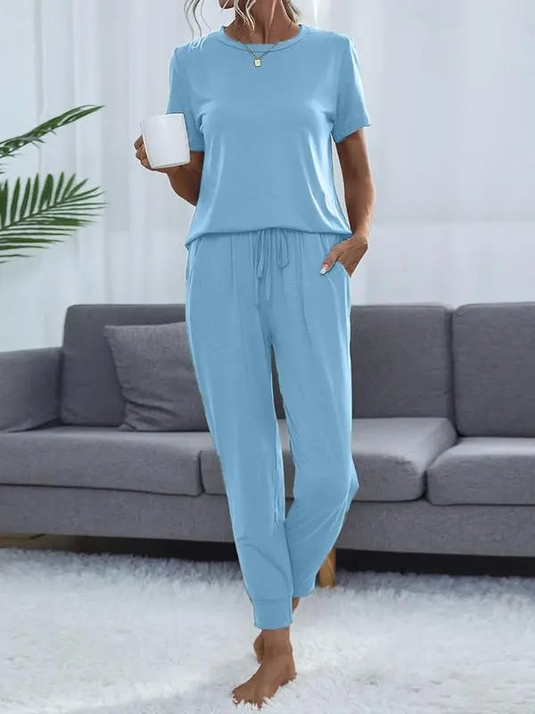 Women's Comfortable Solid Color Lounge Set