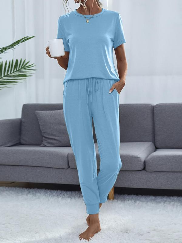 Women's Comfortable Solid Color Lounge Set