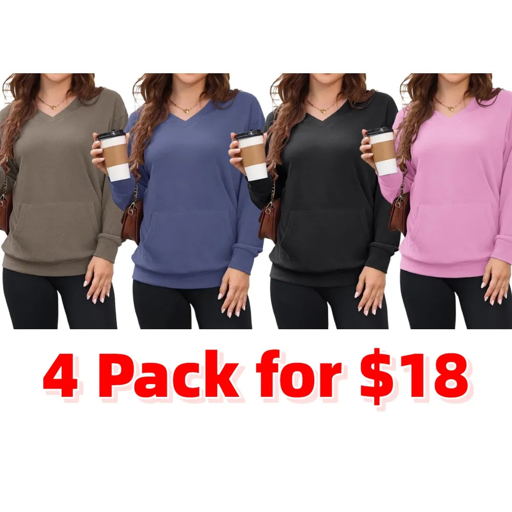 Women's Hoodless V-neck Sweatshirt