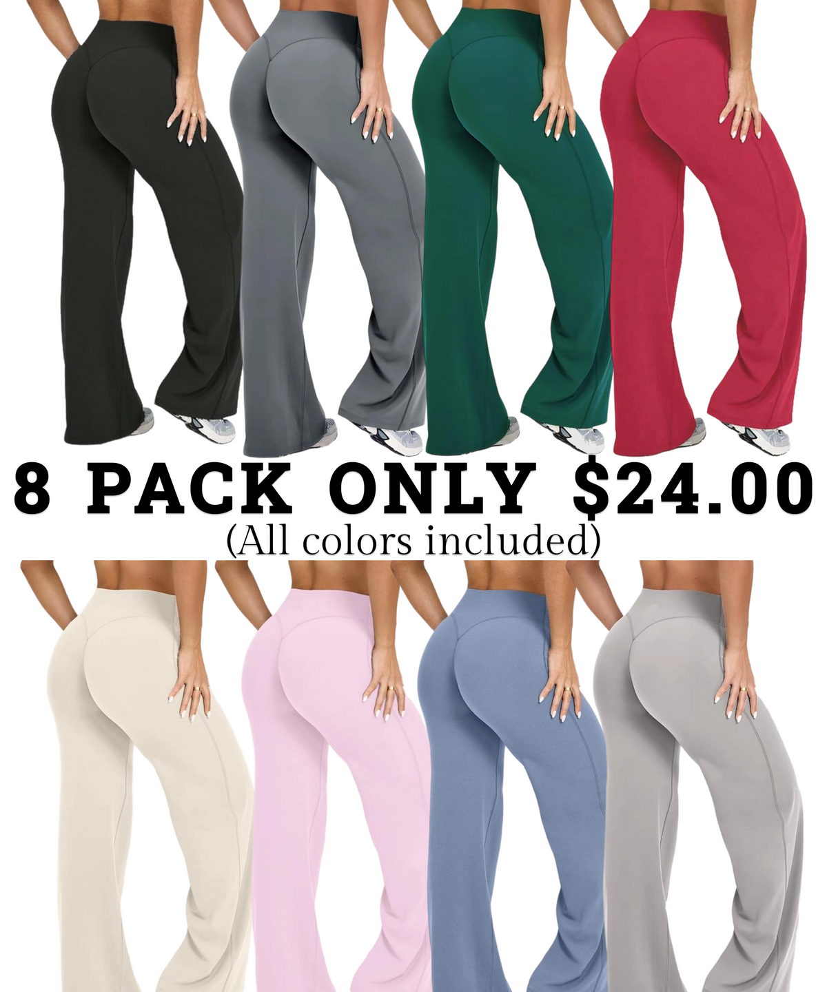 Straight Leg Bottoms Casual Pants