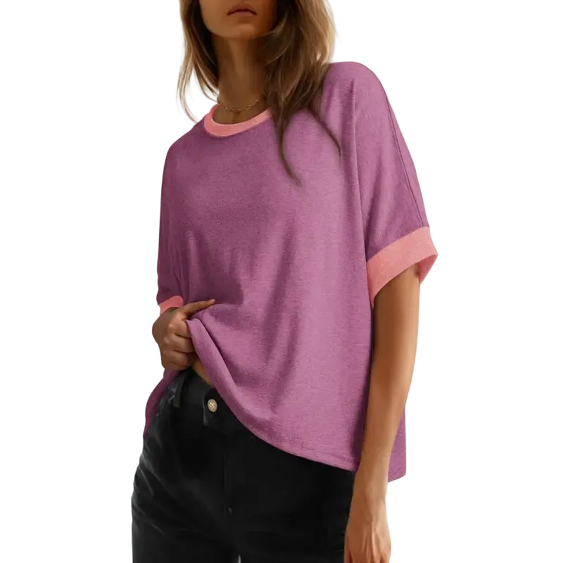 2026 New Women's Loose Fit Plus Size Basic T-Shirt